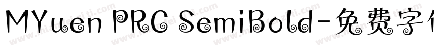 MYuen PRC SemiBold字体转换